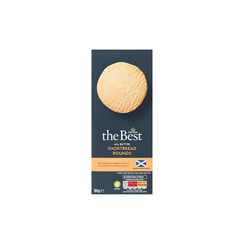 Morrisons The Best All Butter & Cream Shortbread Rounds 180g