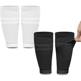 2 Pairs Kids Youth Soccer Shin Guard Sleeves with Optimized Insert Pocket, Shin Pad Compression Sleeves for 3-15 Years Old Boys Girls Child Teens for Soccer Sport (S)