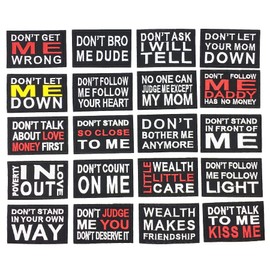 U-Sky Sew or Iron on Patches, Pack 20 pcs Tactical Morale Letters Patches for Backpacks, Embroidered Iron Patches Military Army Tactical Patch for Jeans Jackets Sew on Appliques for Clothing(DESIGN-2)