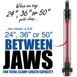 Peachtree Woodworking Supply ProGrip Aluminum Edge Clamp Set of 3-24 36 50, Ideal for Cutting Large Sheets of Plywood & Dado Slots, Circular Saw Straight Edge Guide Clamps and Edge Saw Guide