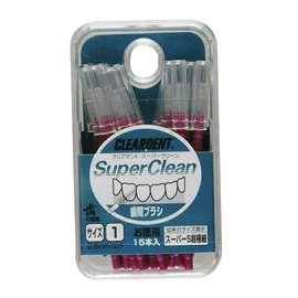 Clear Dent Interdental Brush (Value) Size 1 Ultra Fine Point, 15 Pieces, Purple