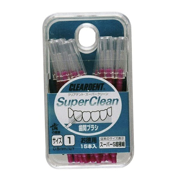 Clear Dent Interdental Brush (Value) Size 1 Ultra Fine Point,