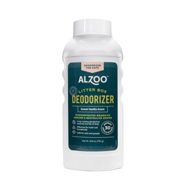 ALZOO Cat Litter Deodorizer, Concentrated Granules Absorb & Help Neutralize Odors, Mineral-Based Active Ingredients, Up To 30 Uses, Sweet Vanilla Scent, 26.6 Oz.