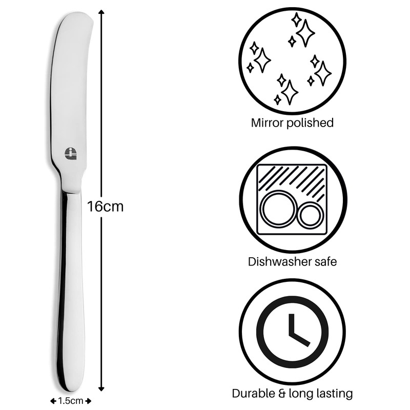 Grunwerg Windsor Carded Butter Spreader BKWDR/C, 18/0 Stainless Steel