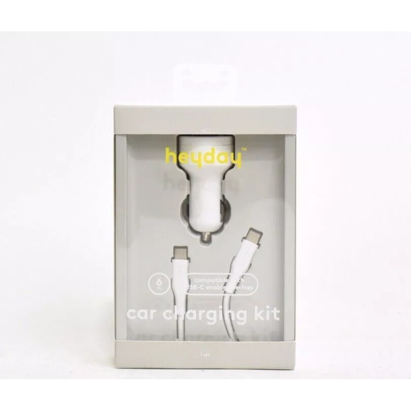 Heyday 6ft. Car Charging Kit - USB-C to USB-C -