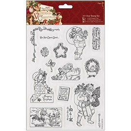 Papermania Victorian Christmas Clear Stamps-Santa