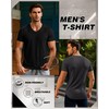 Riyiper 3 Pack Men's V Neck T-Shirts Short Sleeve Curved