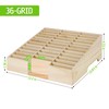 Lzttyee Wooden 36-Grid Cell Phones Storage Box Desktop Mobile Phone