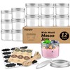 TUZAZO Small Mason Jars 12 Pack, 4 oz Mini Glass