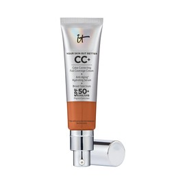 IT Cosmetics Your Skin But Better CC+ Cream, Rich Cool - Color Correcting Cream, Full-Coverage Foundation, Hydrating Serum & SPF 50+ Sunscreen - Natural Finish - 1.08 fl oz