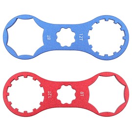 CENPEK 2PCS Mountain Bike Fork Shoulder Cap Wrench Compatible with Suntop XCM/XCR/XCT/RST - Red + Blue