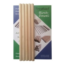 Trustleaf 16mm x 30cm Birch Hardwood Wooden Dowels (5 Dowels)