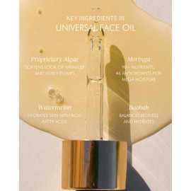 MARA - Universal Hydrating Face Oil for Anti-Aging + Glow with Algae + Moringa | Superfood Plant Oils Plump Skin, Boosts Firmness, For All Skin Types (0.5 oz | 15 ml; Travel Size)