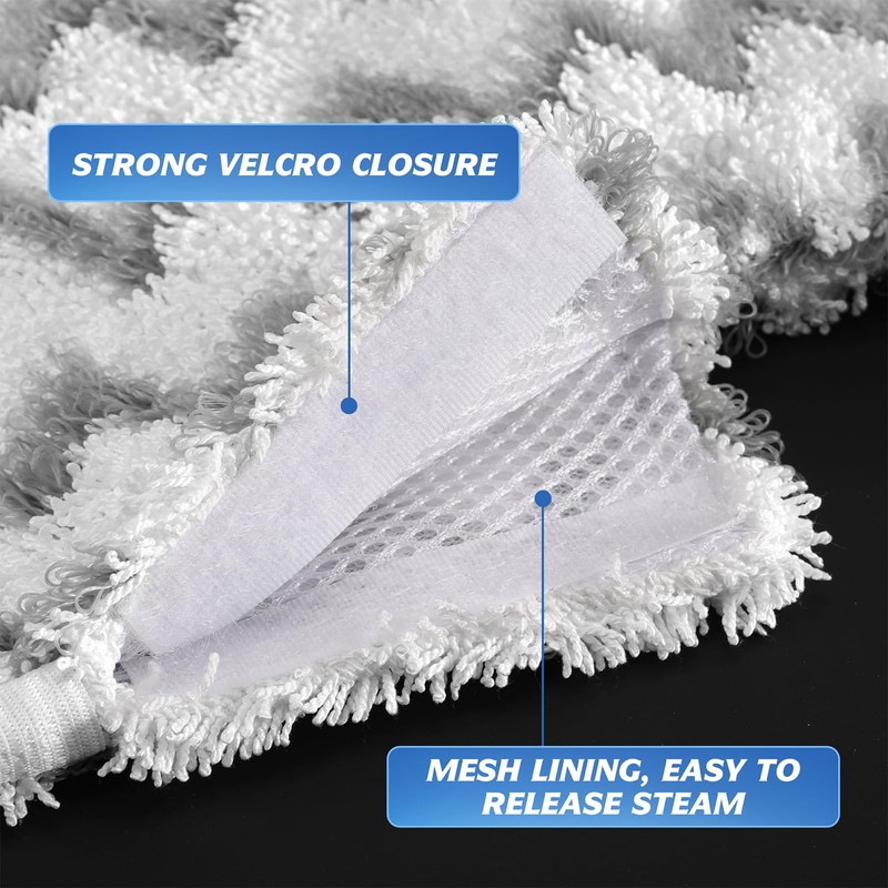 Tidy Monster Steam Mop Pads with Scrub Strips Microfiber Replacement
