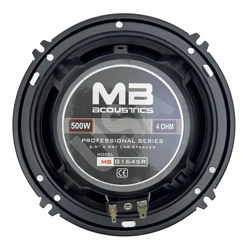 MB ACOUSTICS 6.5" Full Range 4-Way Coaxial Low Profile Car