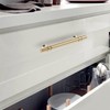 Haliwu 10 Pack Gold Cabinet Handles, Brushed Brass Cabinet Pulls