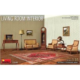 Mini Art 550035646 MiniArt 35646 1:35 Living Room Furniture/Furnishings Faithful Replica Model Building Plastic Kit, Crafts, Hobby, Gluing, Model Kit, Assembly, Unpainted
