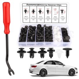 Car Clips & Plastic Rivets Assortment Kit - 6 Sizes for Easy Body Fixes & Fender Replacement - Universal Fit for Most Models - Durable Automotive Fasteners-100PCS