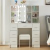 Vanity Desk with Mirror and Lights, Bedroom Makeup Desk and
