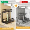 CARQSENG Under Sink Organizer Pull Out, 2 Tier Height-Adjustable (13.8-17in)