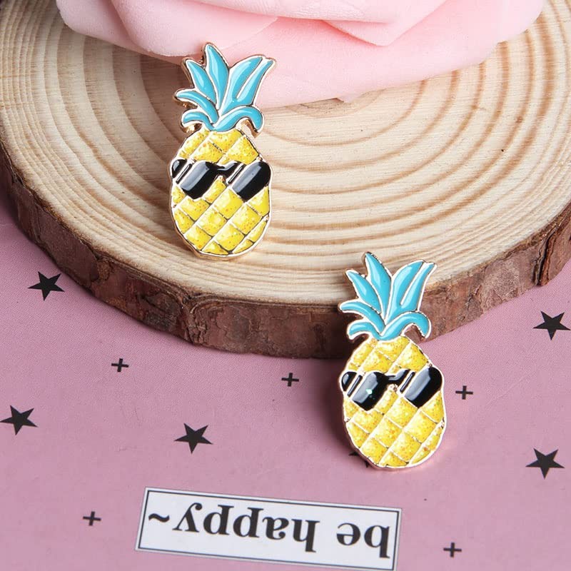 Opexicos 2Pcs Pineapple Enamel Pin Badge Brooch