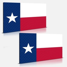 2PC Texas Flag Car Magnets - 5x3 Inches - Texas Magnet for Car Jeep Truck Logo - Lone Star Nation USA American Bumper