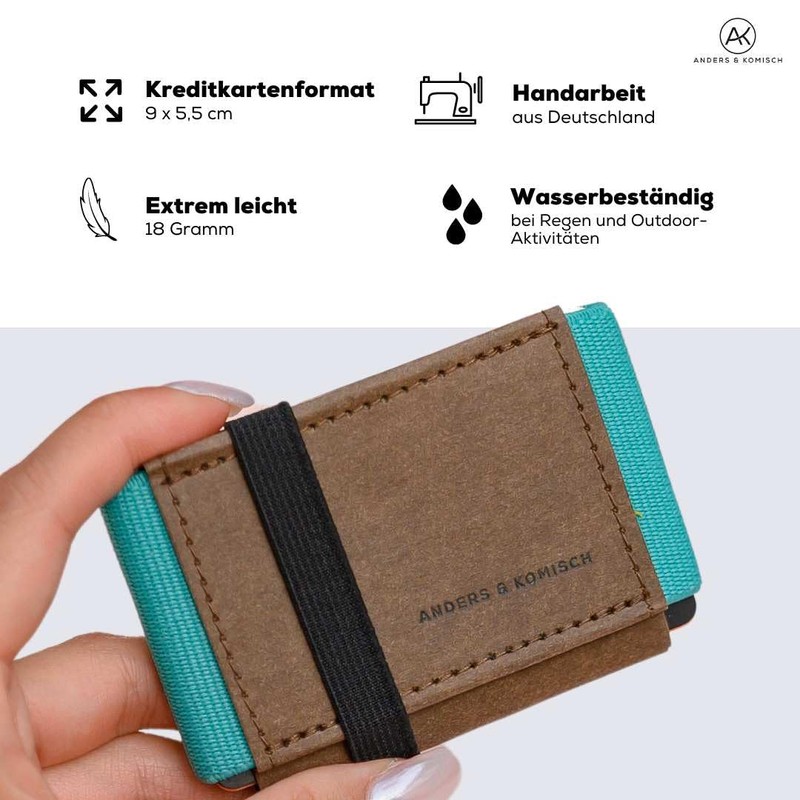 Anders & Komisch Mini Wallet with Coin Compartment, Card Holder,