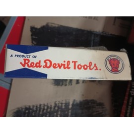 Red Devil Tools Vintage DRAGON SKIN Advertising Countertop Display With Steel SandPaper