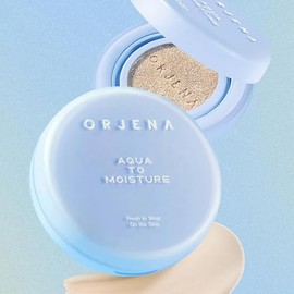 ORJENA Aqua To Moisture Cushion C23 Cool Nude 14g – Base Cushion Hidratante con Acabado Luminoso y SPF 50 / PA+++ para Piel Normal a Seca