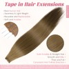 Eliysko Undetectable Invisible Tape hair human Hair Extensions Seamless Blending