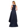 Adrianna Papell Women's Mikado HIGH Low Gown, Midnight, 12
