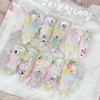 Pearl shell handmade nail tips - Square L / 진주조개