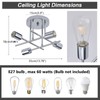 Dellemade Ceiling Light, 4 Lights Chandelier Ceiling Light for Living