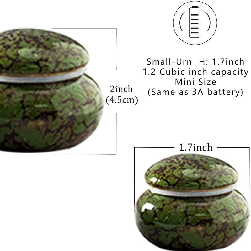 None Brand Small Ceramic Urn Keepsake Urn for Human Ashes