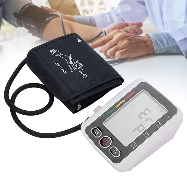 Upper Arm Blood Pressure Monitor, Fully Automatic Digital Blood Pressure Device for Precise Blood Pressure Measurement & Pulse Measurement & Arrhythmia Display, 2 x 120 Groups Dual User Mode with