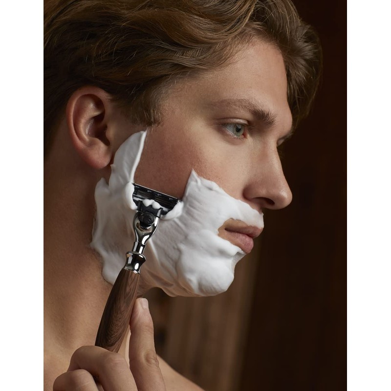 Union Razors SS4RZ Razor with Wood Handle - Brown