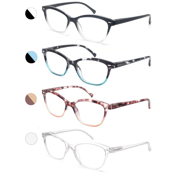 MODFANS Women Reading Glasses 2.0 4 Pair Stylish Ladies Readers