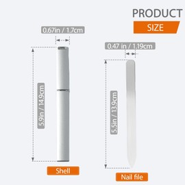 Czech Glass Nail File in Hard Case, Clear Crystal Nail File for Natural Nails, Professional Quality Nail Care Tool, Handcrafted from Bohemian Glass for Long-Lasting Durability and Precision