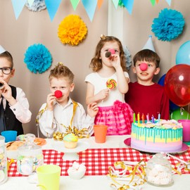 12Pcs Gingham Table Runner 14x108'' Red and White Checkered Table Runner Plastic Racetrack Road Table Cloth Disposable Tablecloth for Two Fast Racing Theme Decor Birthday Party Baby Shower Decorations