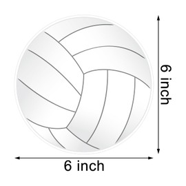 45 Pcs Volleyball Cutouts Sports Cutouts for Balls Bulletin Board Sport Classroom Decoration Baby Shower Birthday Party Essentials Volleyball Paper Die Cuts for DIY Kids Projects Crafts