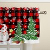 Rovozar Christmas Valance for Windows, Christmas Gnome Window Valances, Xmas