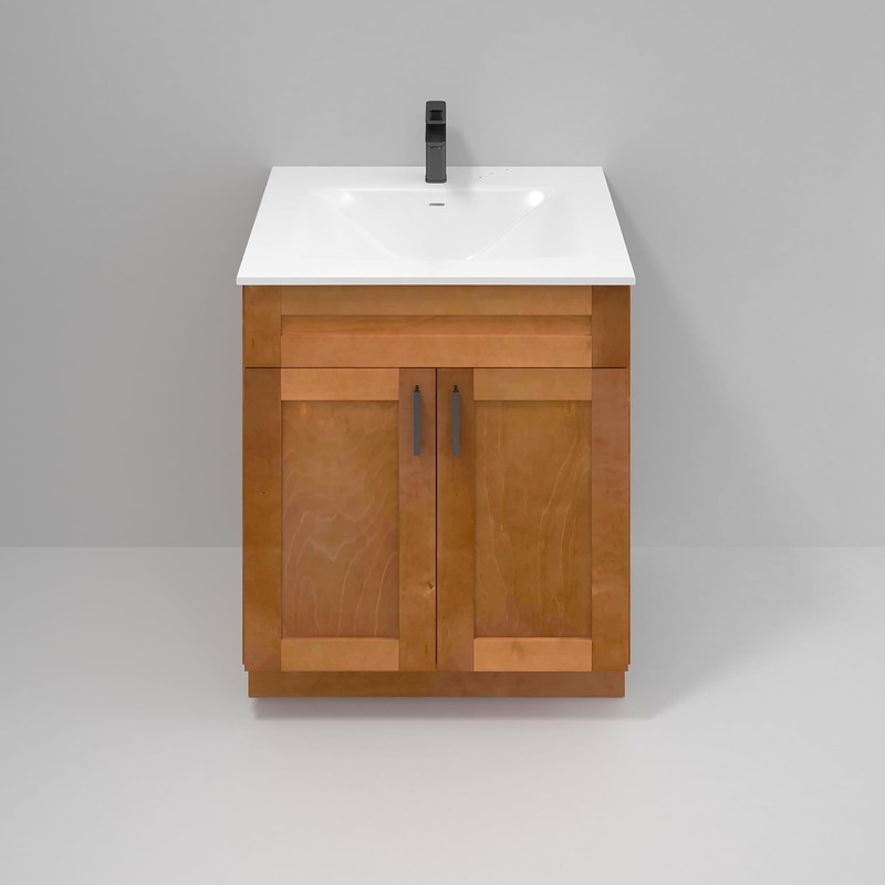 Maple Shaker Sink Base Bathroom Vanity 24"/30"/36" Width (30" Width)