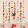 8Pcs Christmas Candy Party Hanging Garlands Christmas Gingerbread Party Decorations