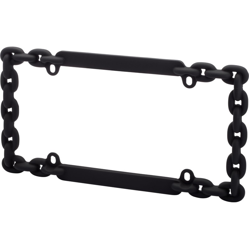 Cruiser Accessories 20500 Chain Flat Black License Plate Frame with