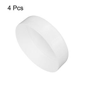 sourcing map 4pcs Rubber End Caps 7 1/16"(180mm) ID Vinyl Round End Cap Cover Screw Thread Protectors White