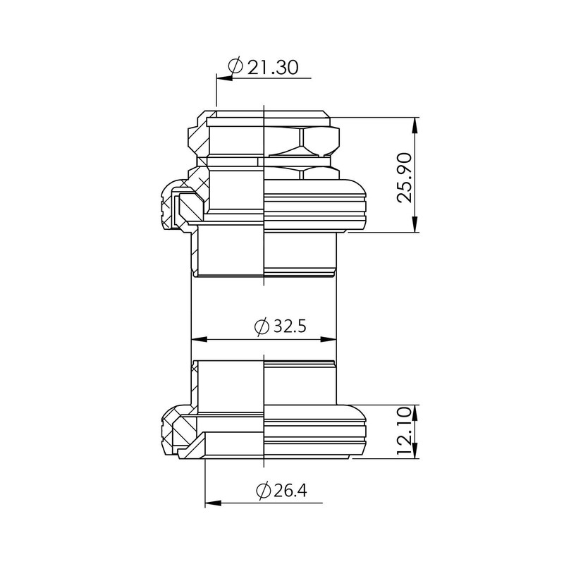 YST Old School BMX 1" Threaded Bike Headset 32.5 Cups