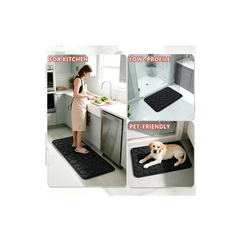 4 Piezas Tapete Baño Ultra Suave Antideslizante Absorbente