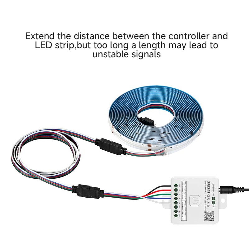 BTF-LIGHTING 5 Pack 22AWG 5 Pin JST Male to Female