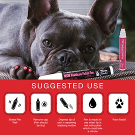 Warren London Pawdicure Dog Nail Polish Pens | Made in USA | Quick Dry, Low Odor, Non-Toxic Dog Accessories | Ideal for Dog Birthday, Dog Costume | 13 Colors | Black