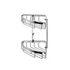Croydex Slimline Aluminium Two Tier Corner Basket Shower Caddy, Lifetime